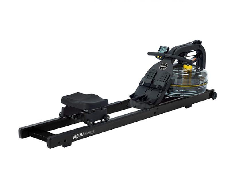 Sort Fluid Rower Neon Apollo Metal romaskine med klar vandtank