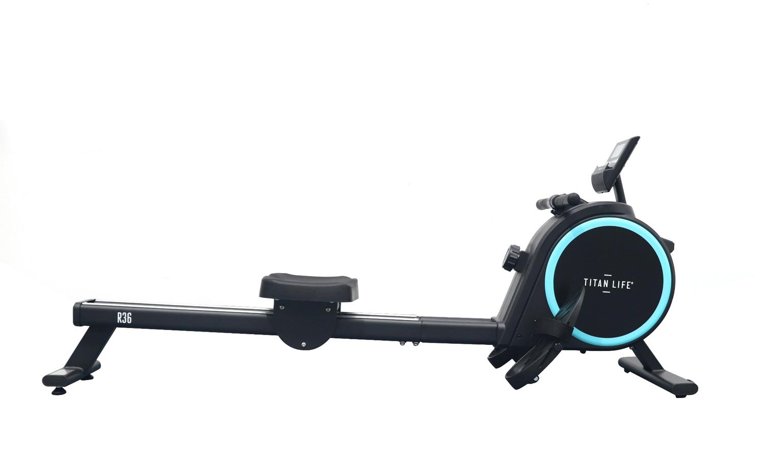 Titan Life Rower R36 magnetisk romaskine med dobbelt aluminiumsskinne